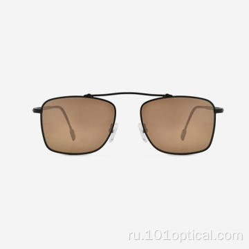 Модные квадратные металлические мужские солнцезащитные очки